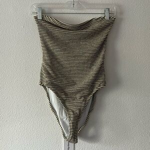 {Rhythm.} x Free People Brand New Sol Striped Scrunch One Piece Swimsuit